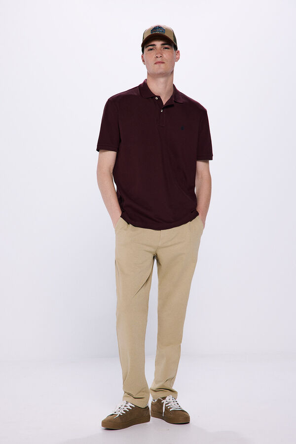 Springfield Regular fit basic piqué polo crvena