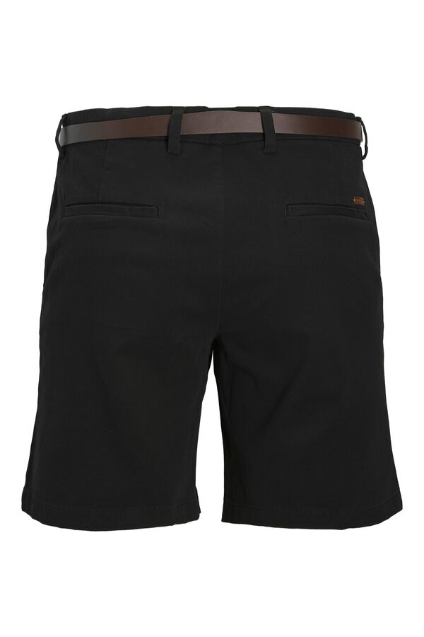 Jack & Jones PLUS Bermuda chino com cinto preto