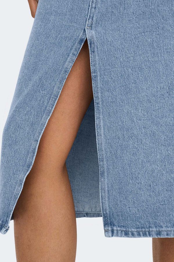 Only Falda vaquera midi azul