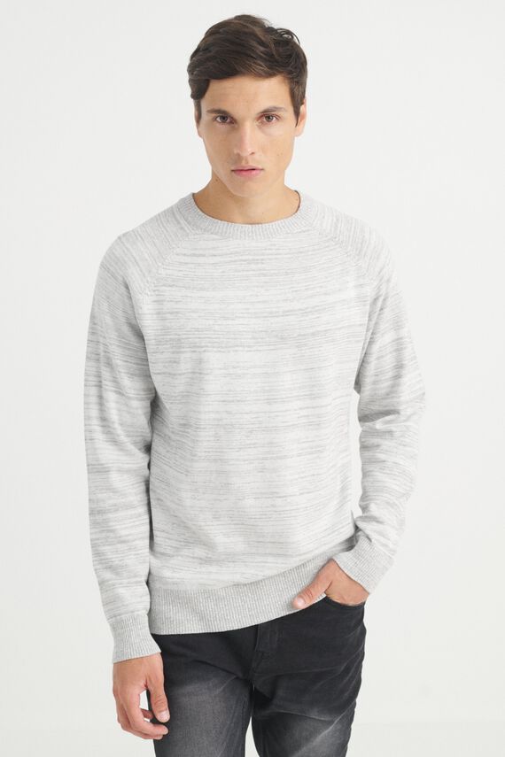 Jersey de punto torzal cuello redondo
