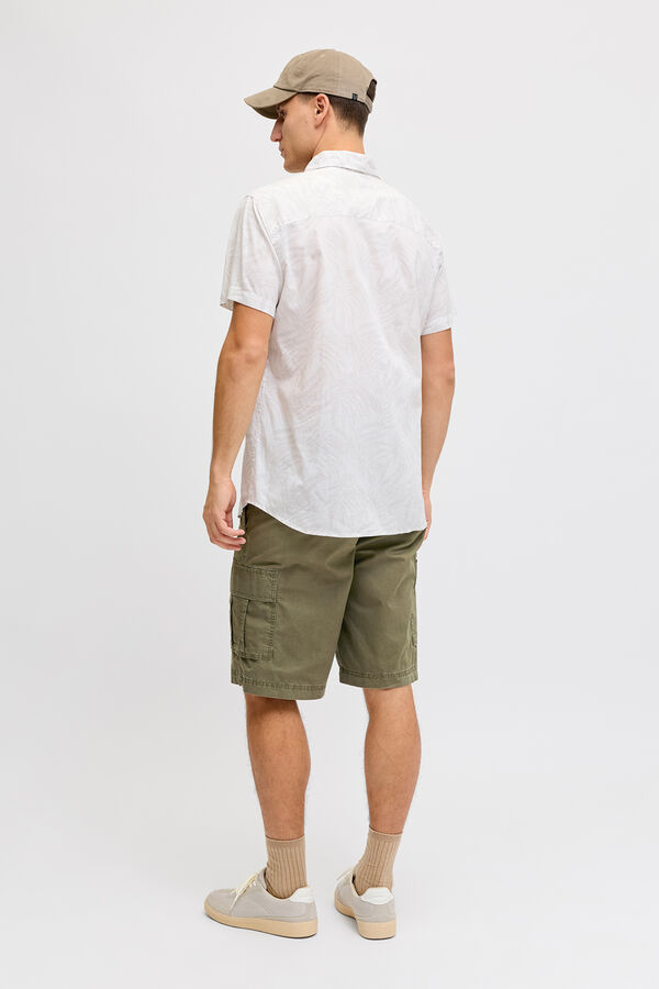 JJ REBEL Relaxed fit cargo Bermuda shorts green