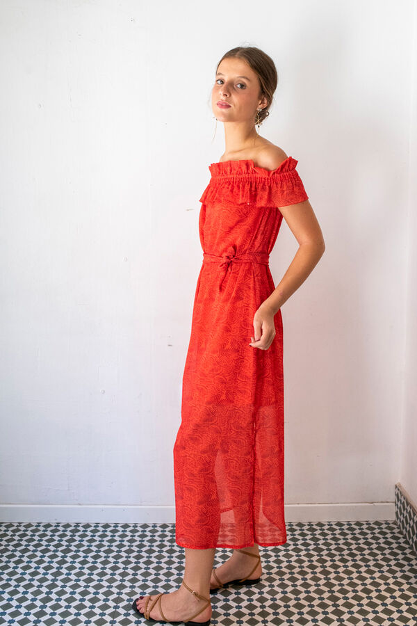 Cul Sac Vestido largo midi estampado