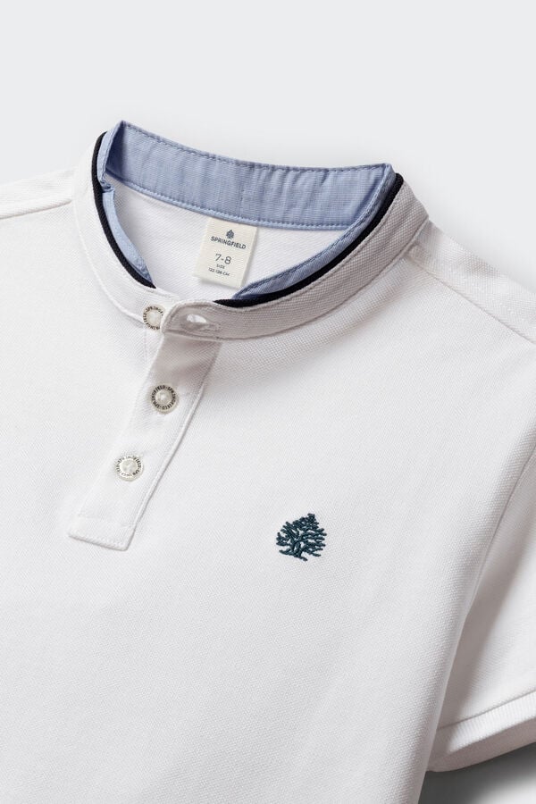 Springfield Kids Polo mao chambray ni&ntilde;o blanco