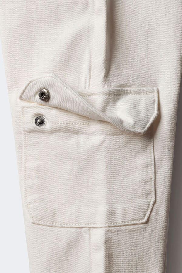 Springfield Kids Calças cargo menina branco