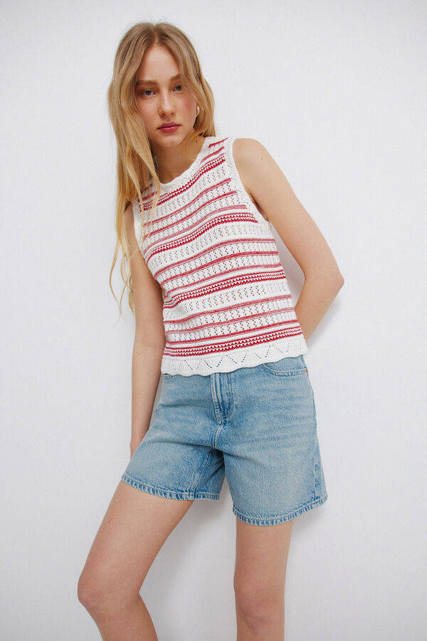 Springfield Striped knit top red