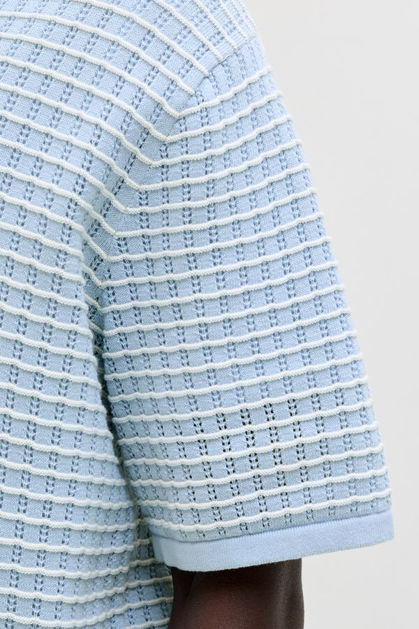 Jack & Jones Polo punto relaxed fit algod&oacute;n azul