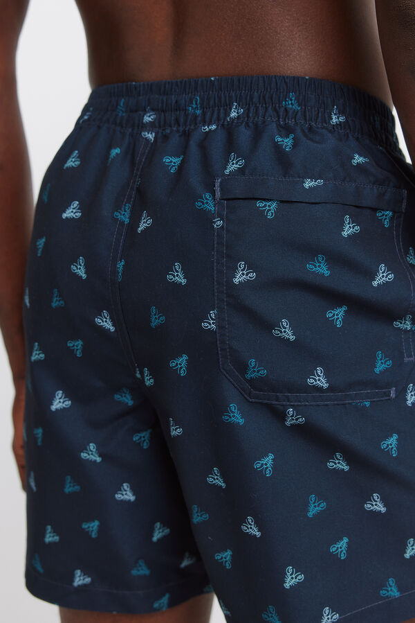 Springfield Fato de banho estampado lagostas azul