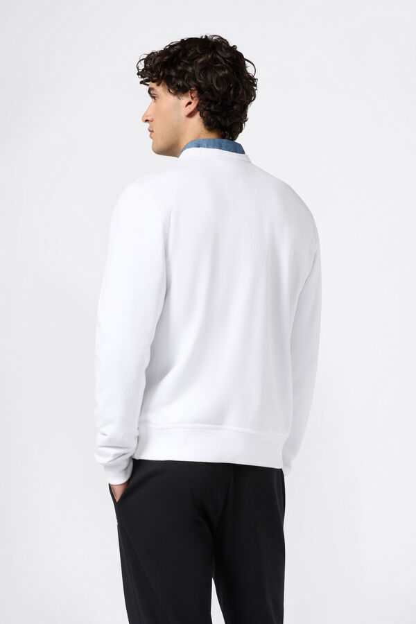 Champion Sudadera con cuello caja blanco