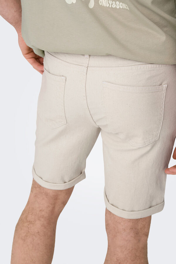 Only & Sons Jeans-Bermudas Nude
