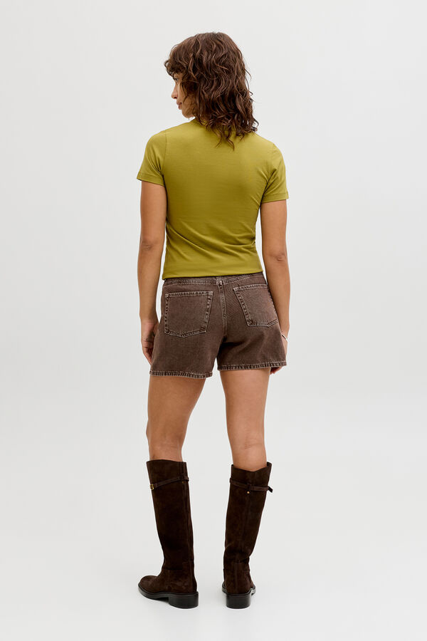 Jack & Jones Shorts denim loose lavados marr&oacute;n