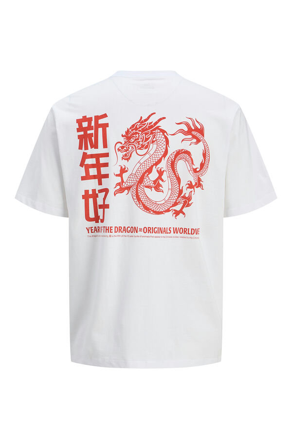 Jack & Jones Camiseta loose fit manga corta blanco