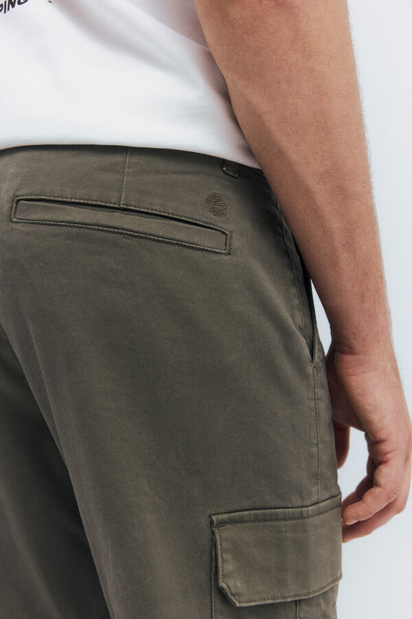 Springfield Slim fit cargo trousers beige