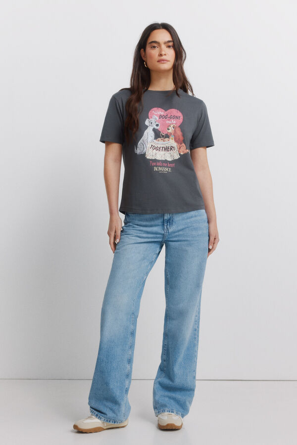 Springfield Printed short sleeve T-shirt grey