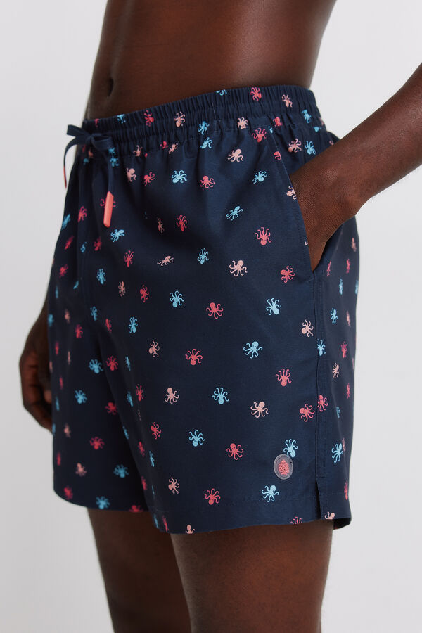 Springfield Fato de banho estampado de polvos azul