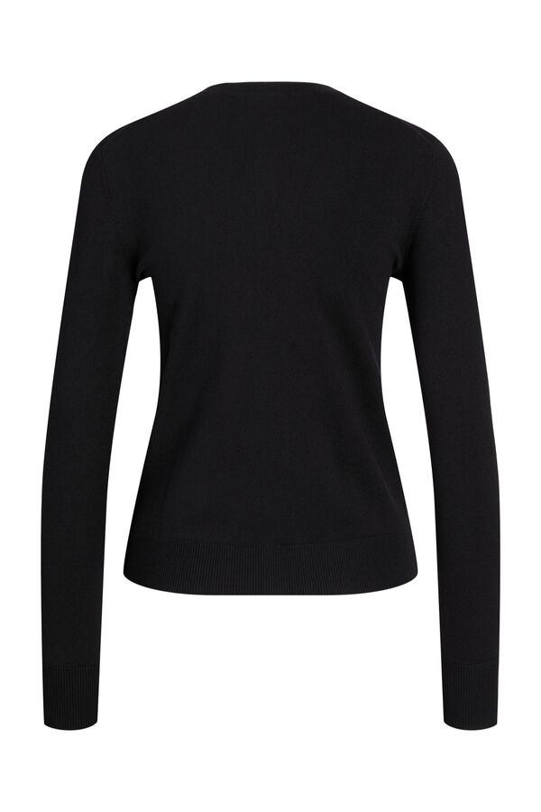 Jack & Jones Round neck cardigan Crna