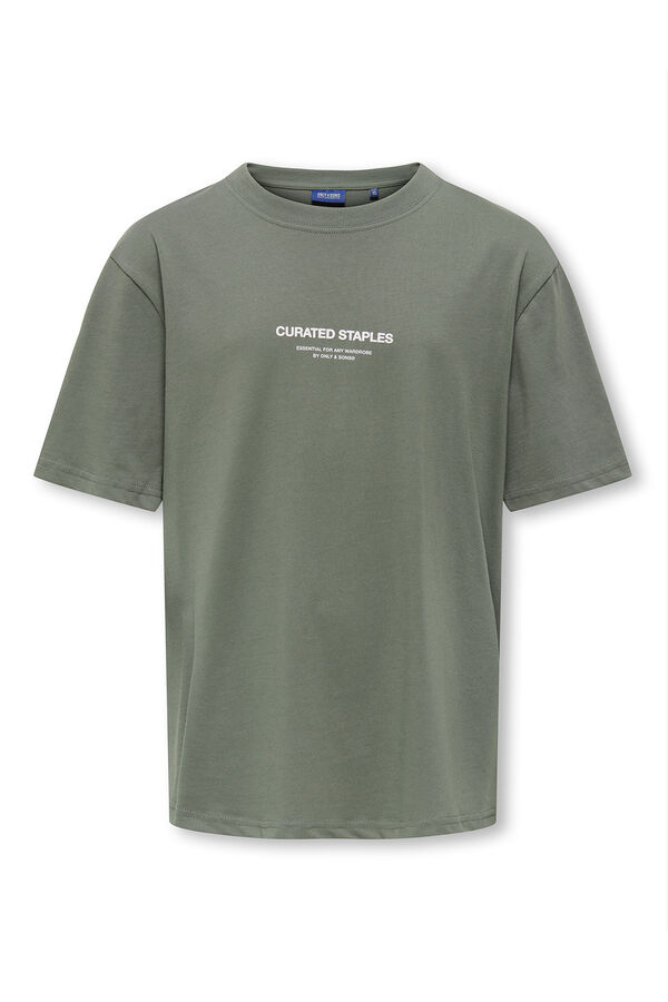 Only & Sons Junior Children's short sleeve T-shirt grey