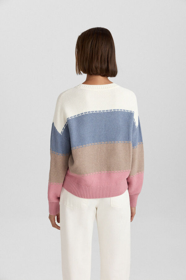 Springfield Multicoloured link structure jumper white