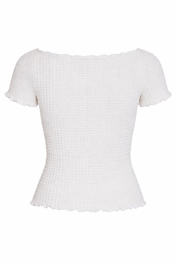 Noisy May Honeycomb top with piping white