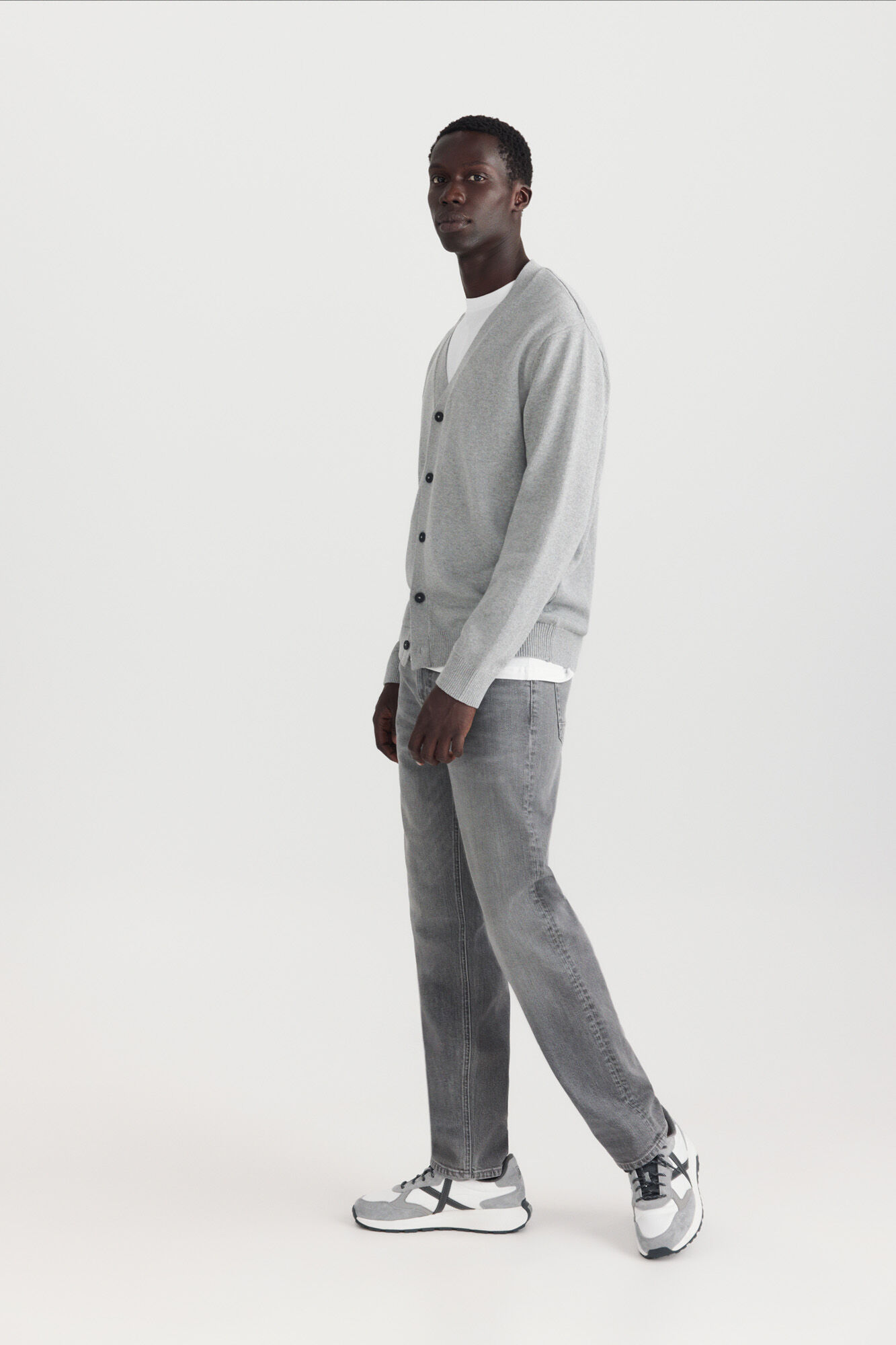 Springfield Grey regular fit washed jeans