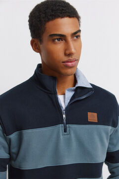 Springfield Sweatshirt gola de fecho efeito color block