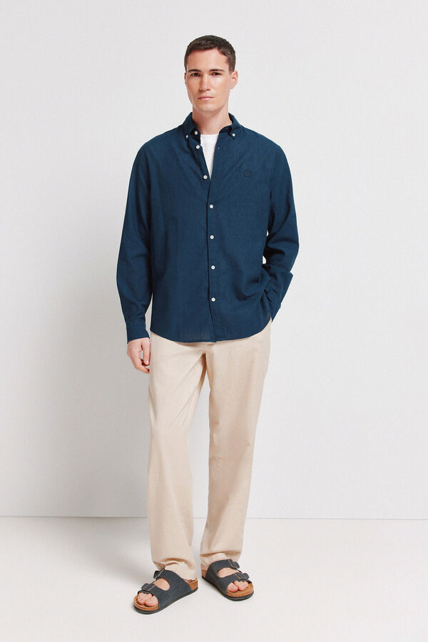 Springfield Linen shirt blue