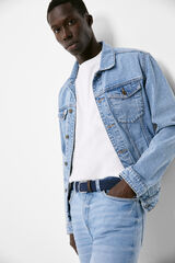 Springfield Mottled woven belt blue