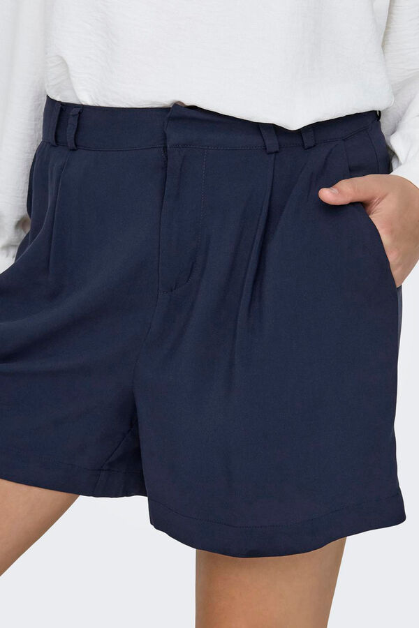 Springfield Pantalón corto pinzas azul medio