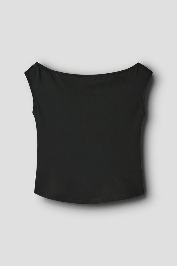 Name It Ruched strap top black