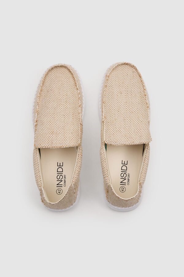 Inside Zapatillas nylon el&aacute;sticos beige