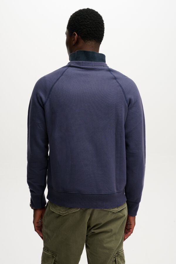 Superdry Round neck logo sweatshirt blue