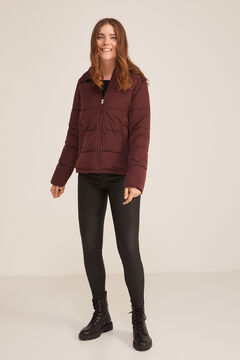 Springfield Recycled polyester short hooded jacket red