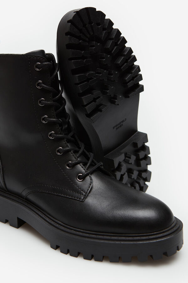 Springfield Military lace-up ankle boots crna