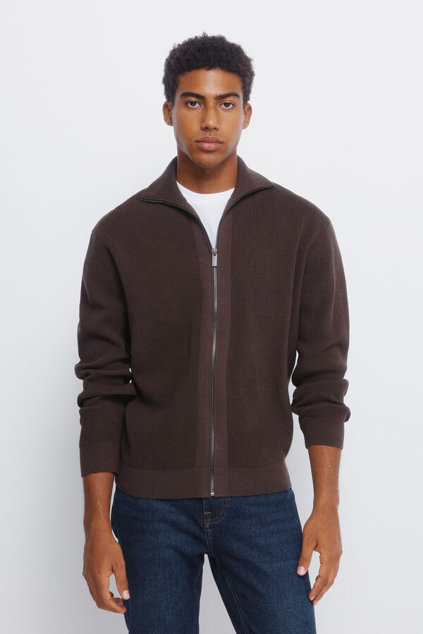 Springfield Zip fastening cardigan cardigan nude