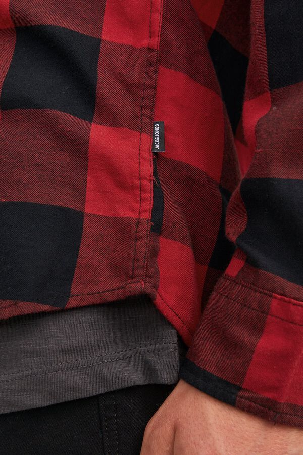 Jack & Jones Camisa slim aos quadrados vermelho