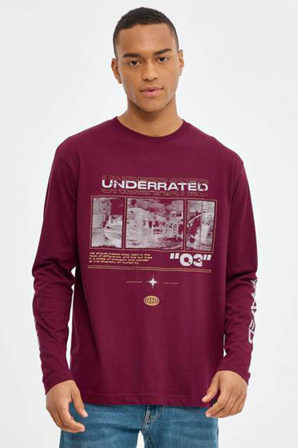 Inside T-shirt com estampado de cidade estampado