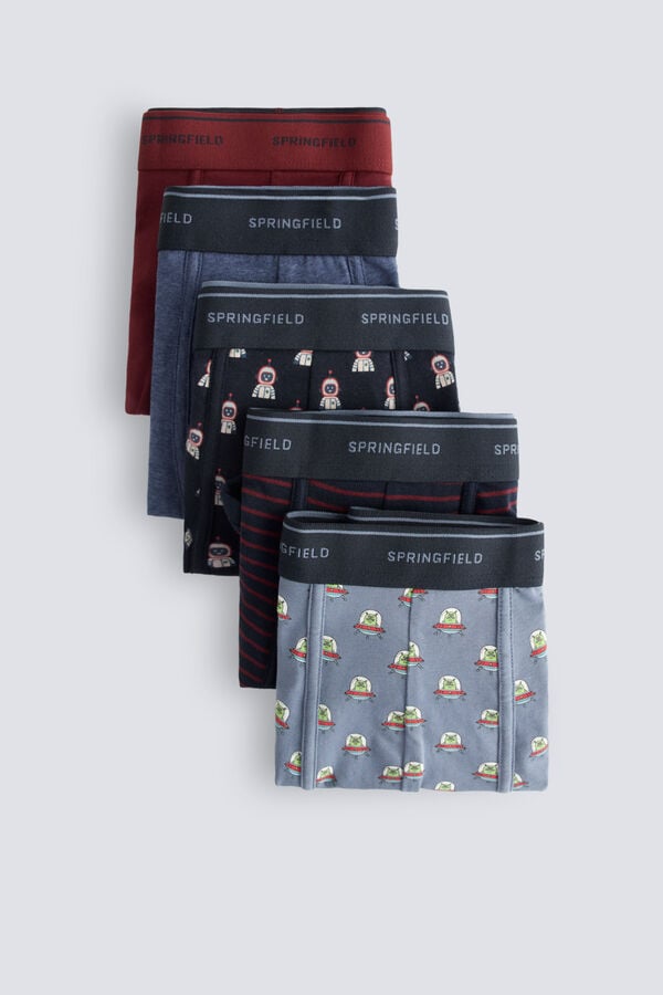 Springfield Space 5-pack boxers red