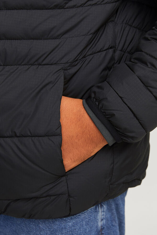 Jack & Jones PLUS Blus&atilde;o acolchoada leve PLUS preto