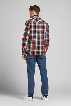 Springfield Slim fit checked shirt rouge