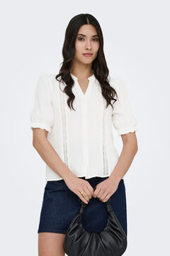 JDY Blusa manga corta encaje