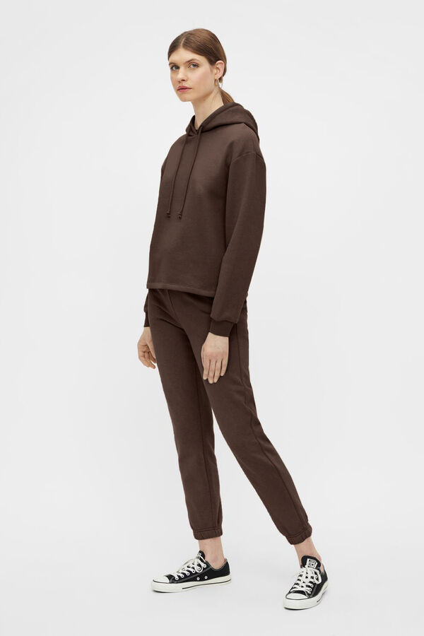 Pieces Sweatshirt with hood burgundy