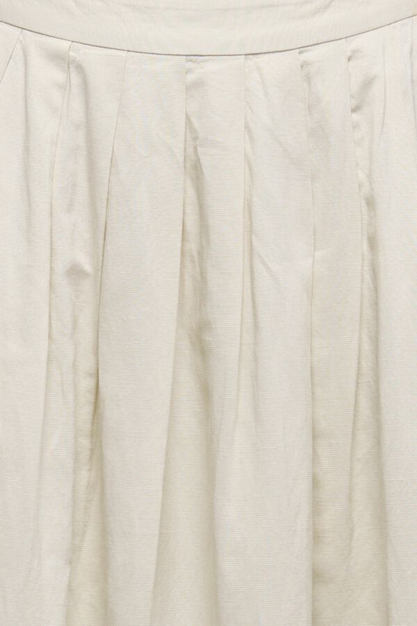 Only Pleated long skirt beige