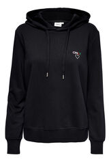 Springfield Hoodie with front print. noir
