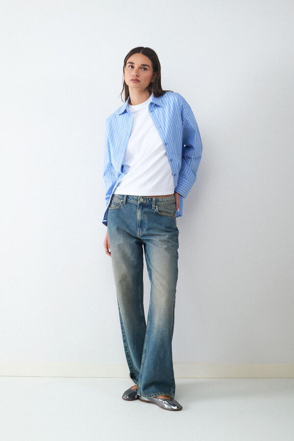 Balmohk Basic poplin shirt blue