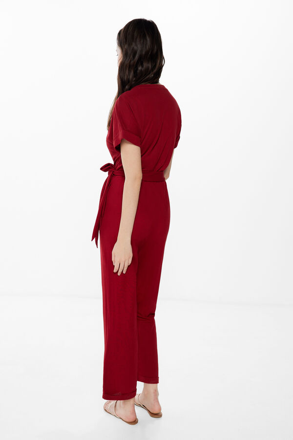 Springfield Jumpsuit with turn-up sleeves brick