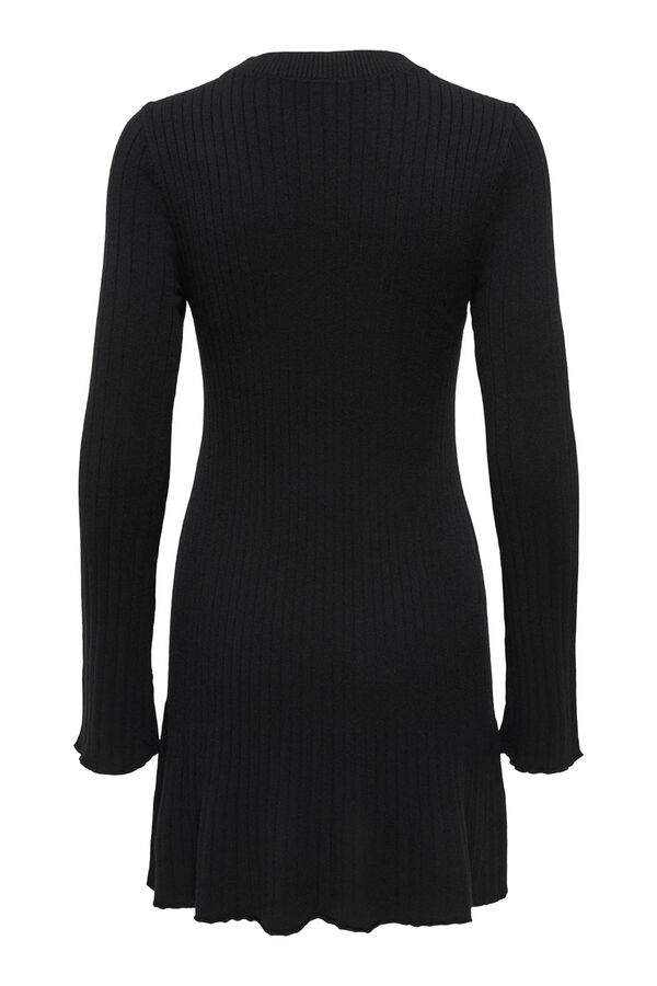 Only Vestido curto com manga compridas preto