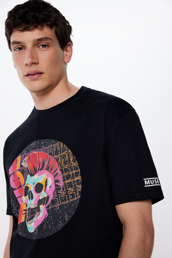 Springfield T-shirt Muse skull noir