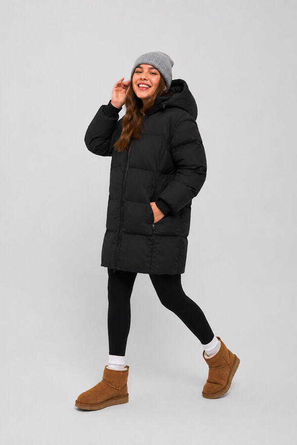 Name it Long puffer coat black