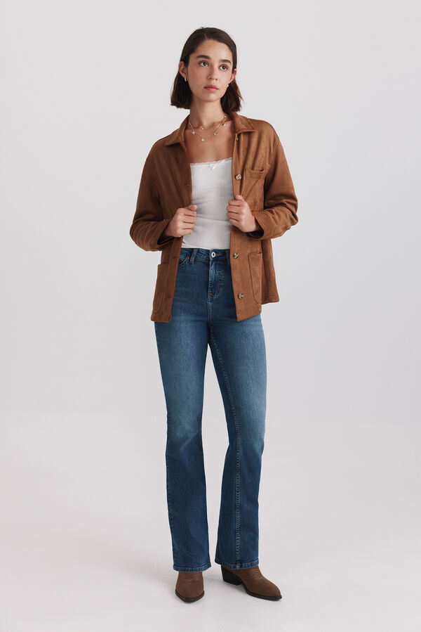 Springfield Bootcut high-rise jeans blue