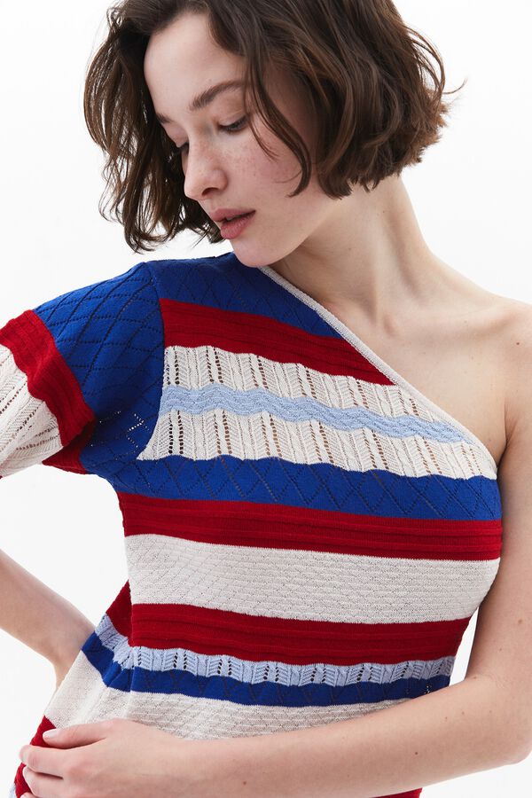 Oxxo Vestido midi asim&eacute;trico rojo