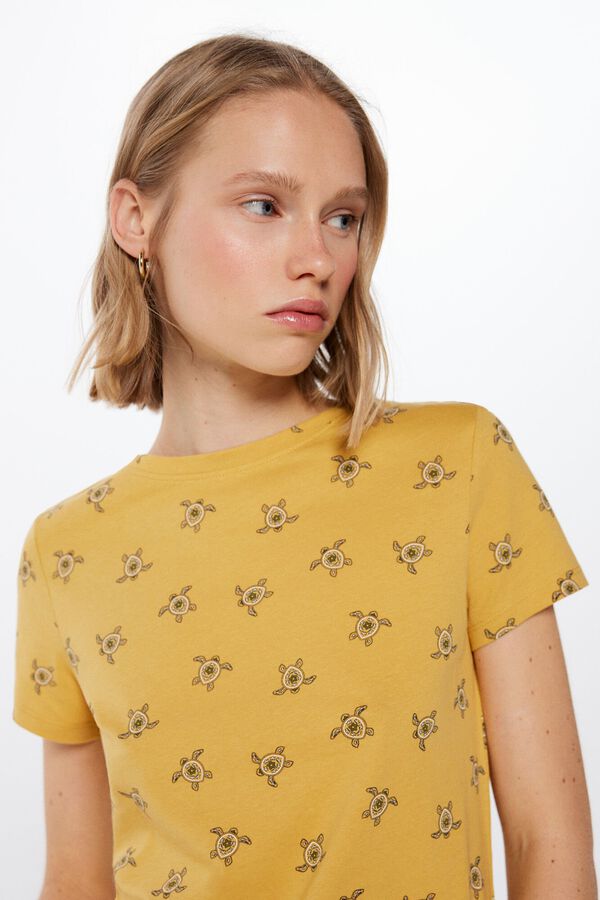 Springfield T-shirt estampado mini camelo